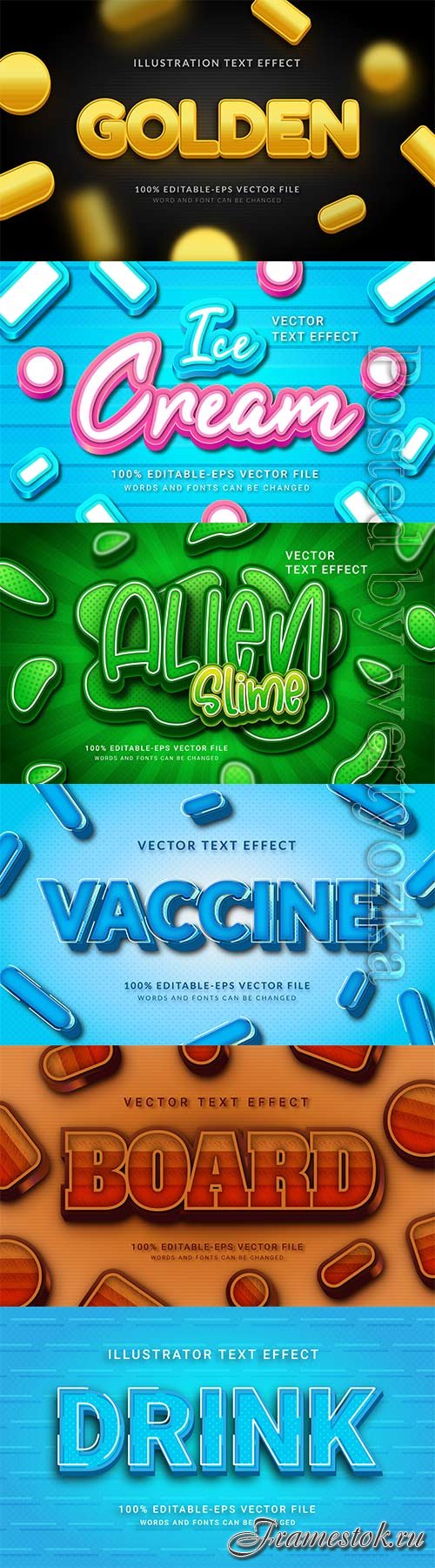 3d editable text style effect vector vol 421