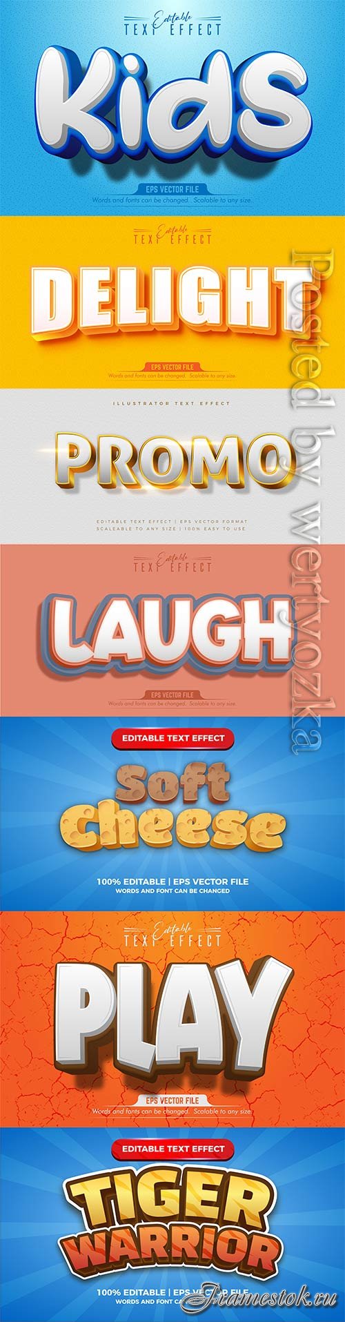 3d editable text style effect vector vol 437