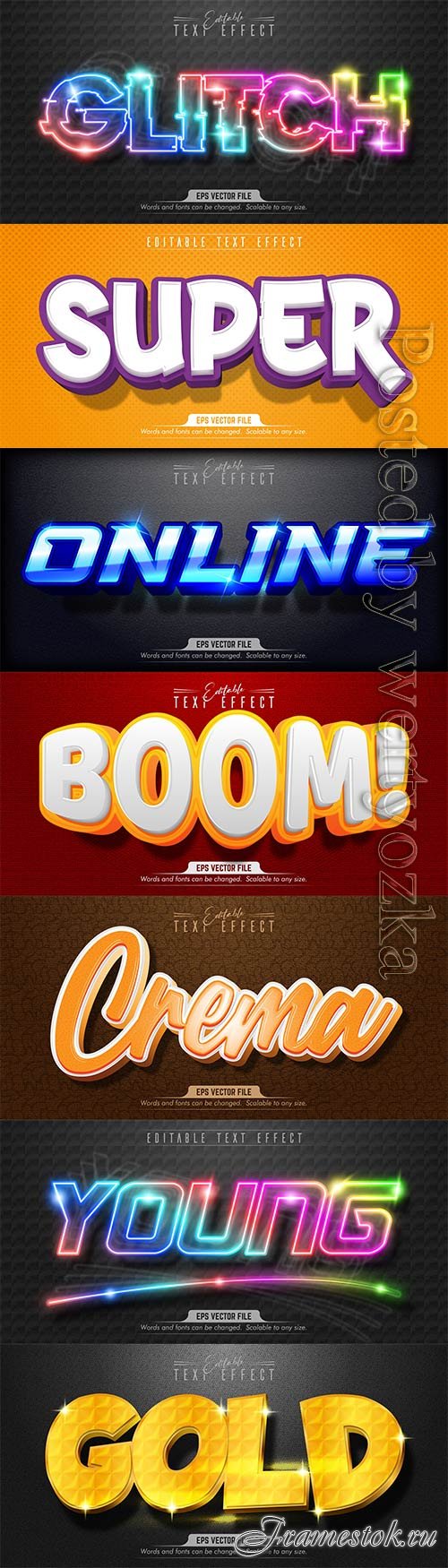 3d editable text style effect vector vol 435