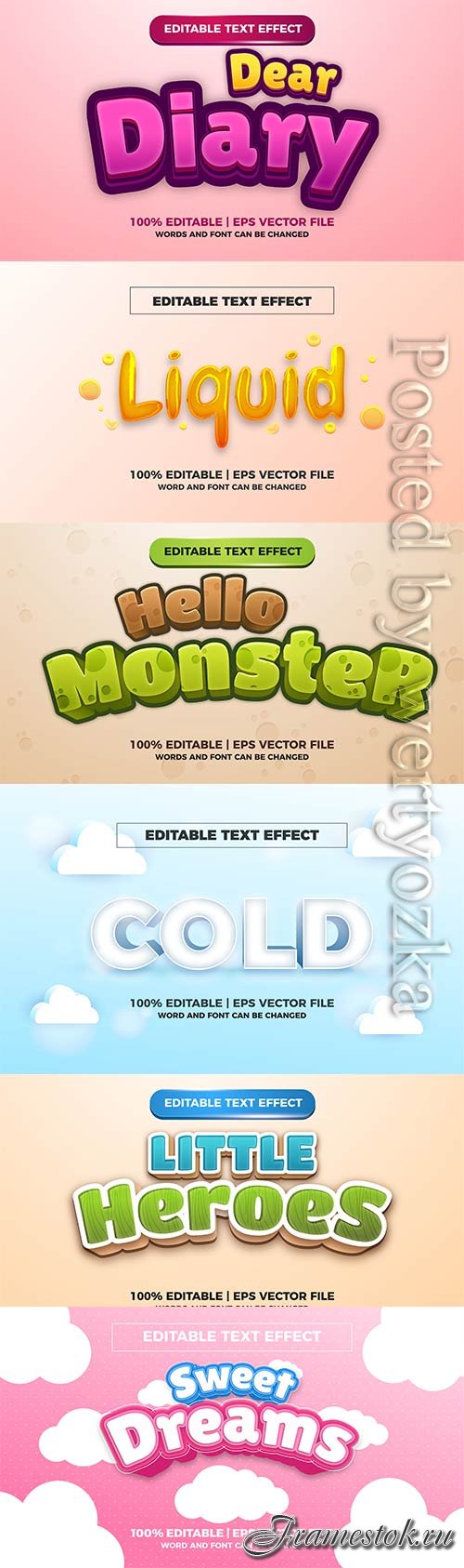 3d editable text style effect vector vol 433