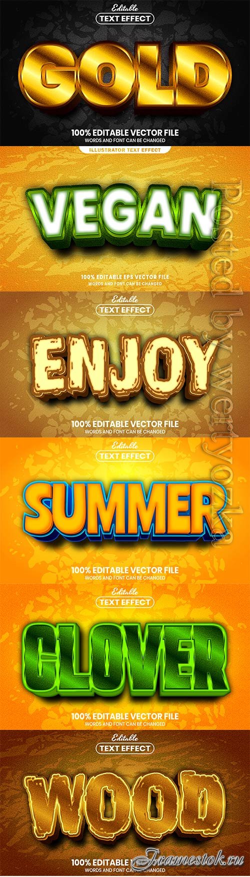 3d editable text style effect vector vol 430