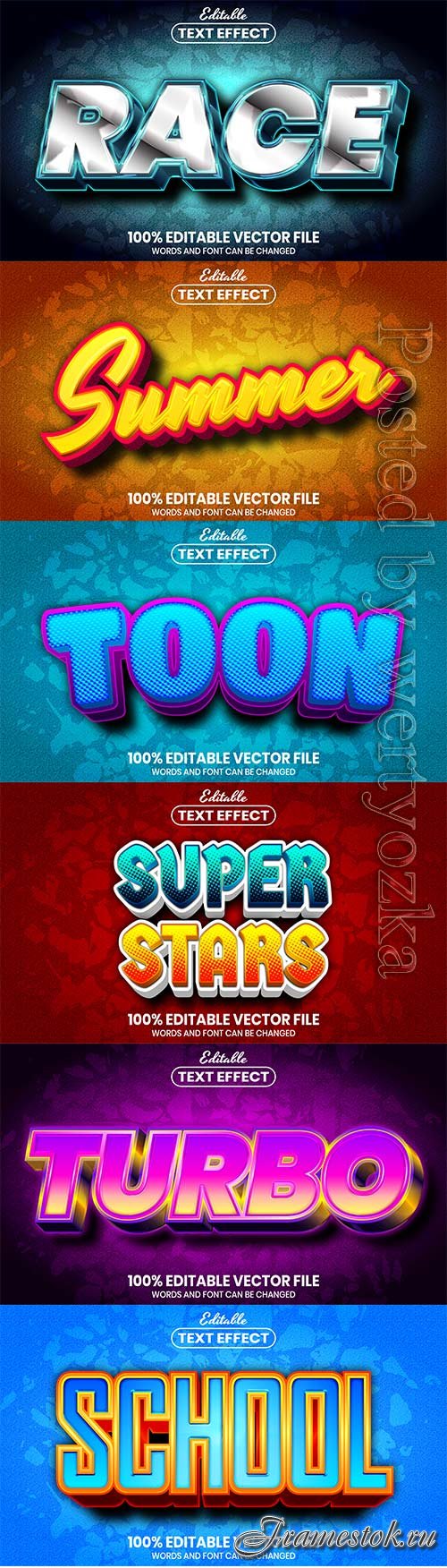 3d editable text style effect vector vol 531