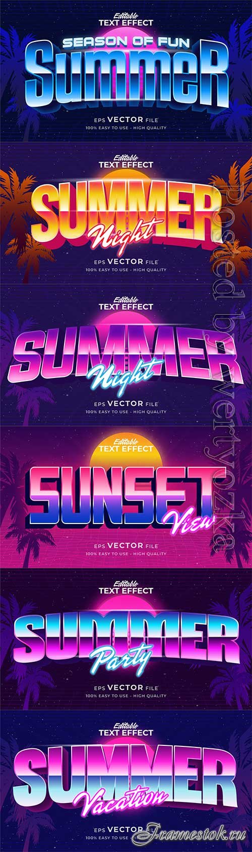 Retro summer holiday text in grunge style theme in vector vol 11