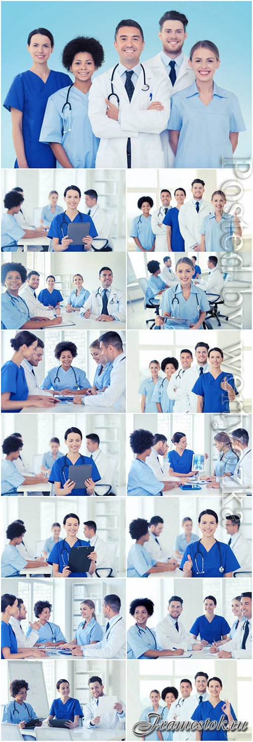 Medical group stock photo