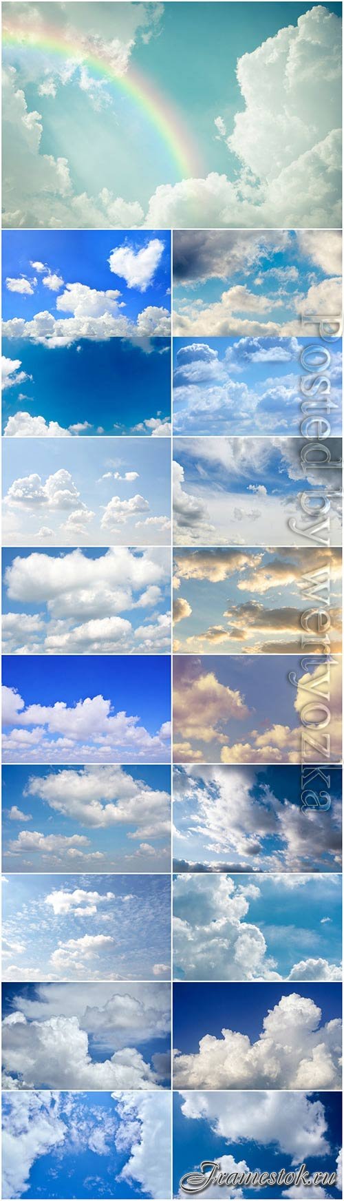Beautiful sky with clouds stock photo