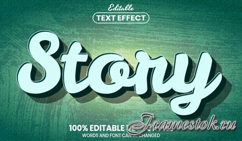 Story text, font style editable text effect