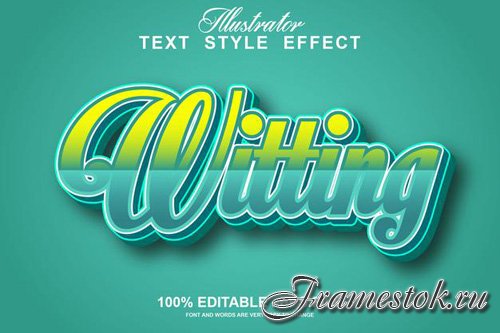 Witting text effect editable
