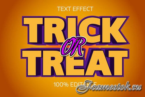 Trick or threat editable text effect