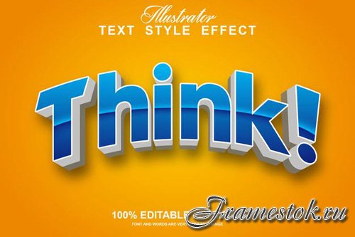 Think text effect editable