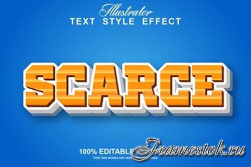 Scarce text effect editable