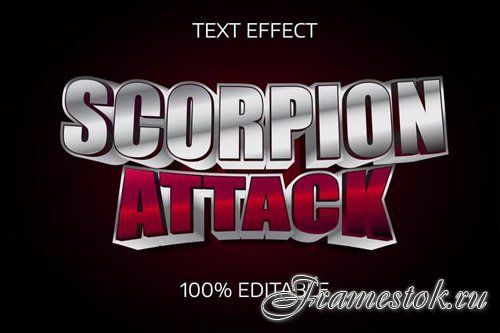 Scorpion attack editable text effect