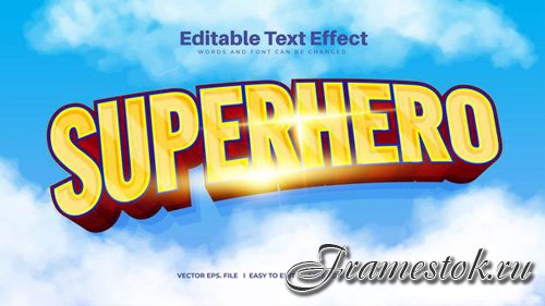 Superhero text effect