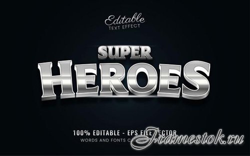 Super heroes text effect