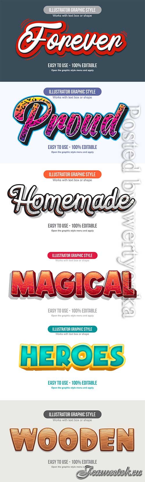 3d editable text style effect vector vol 637