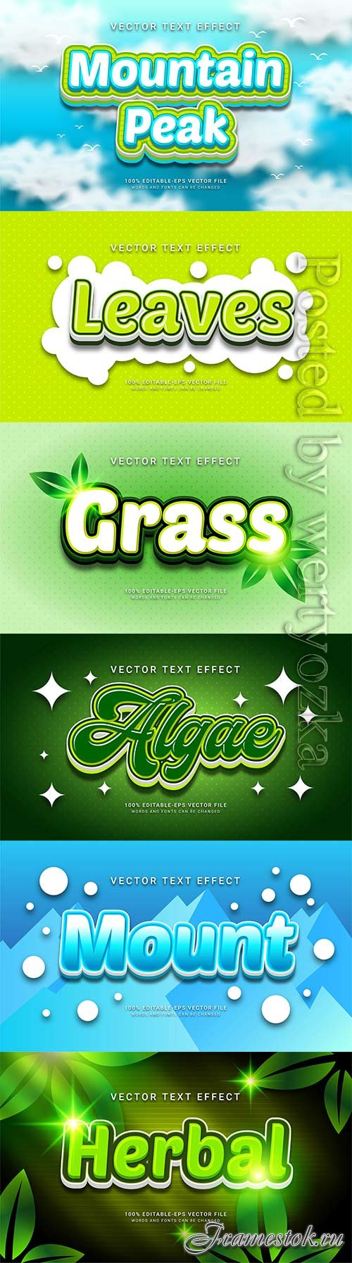 3d editable text style effect vector vol 691