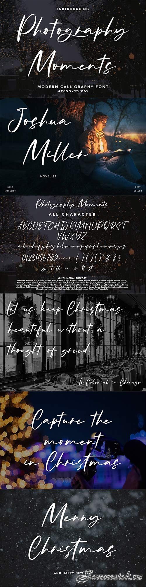 Photography Moments Modern Calligraphy Font