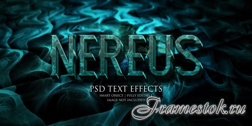 Nereus text effect Premium Psd