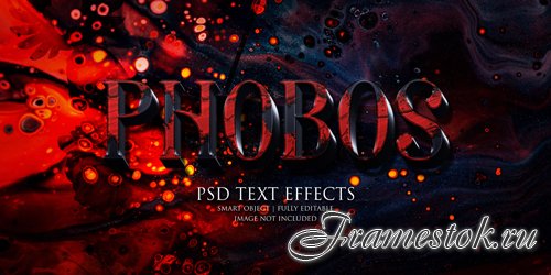 Phobos text effect Premium Psd