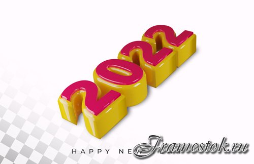 2021 new year 3d render alphabet text effect Premium Psd