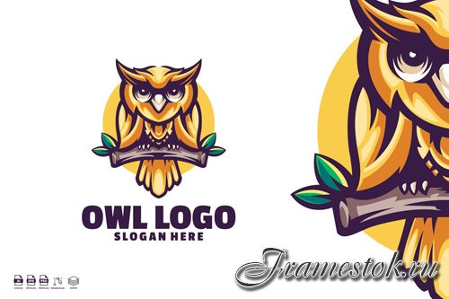 Owl logo template
