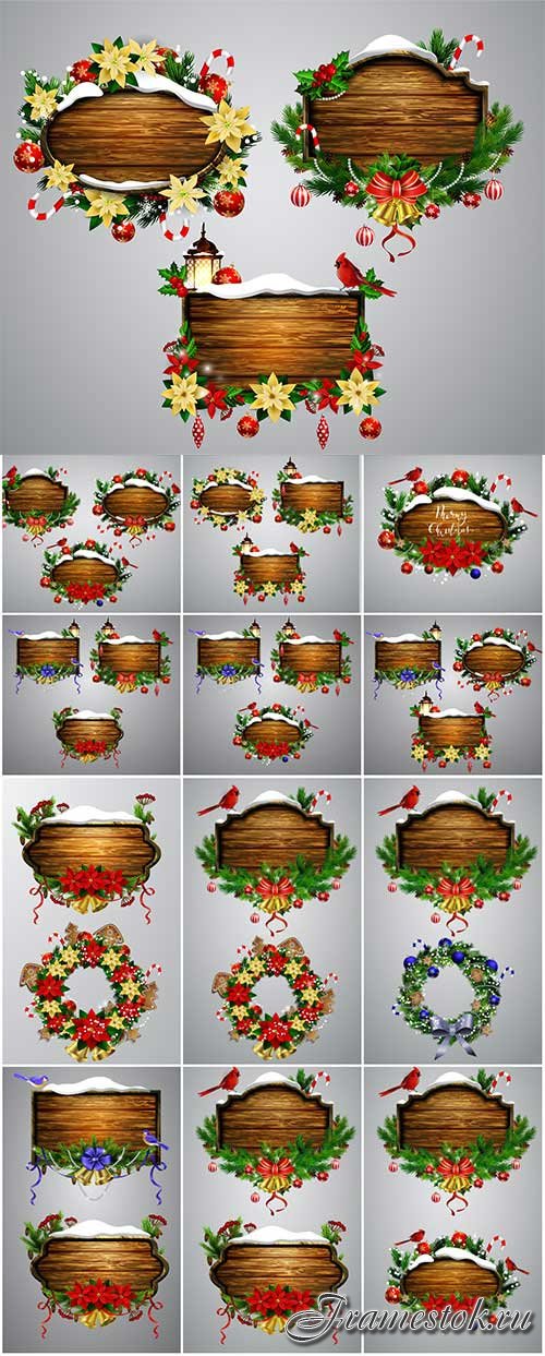 New Year and Christmas vector vol 13