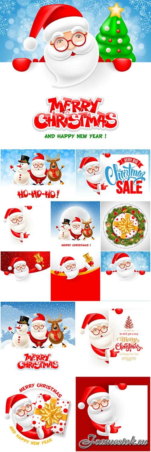 New Year and Christmas vector vol 5