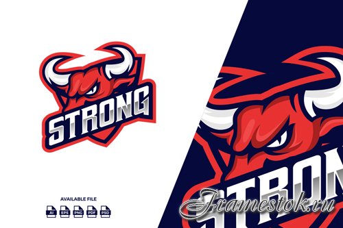 Strong Bull Esport And Sport Logo