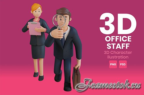 Office Staff 3D Character Illustration 7