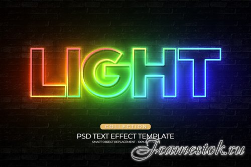 Light custom text effect template shiny editable fully premium psd