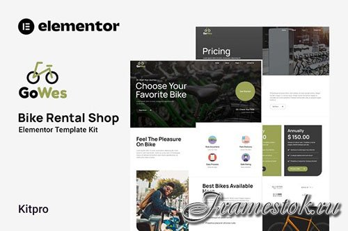 ThemeForest - Gowes - Bike Rental Shop Elementor Template Kit/40657487