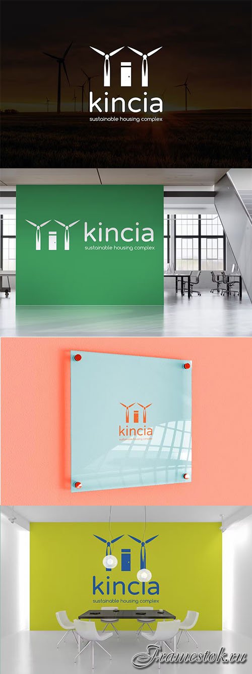 Kincia Negative Space Green Energy Logo