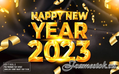 2023 new year vol 12 - editable text effect, font style