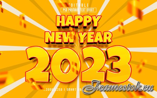 2023 new year vol 6 - editable text effect, font style