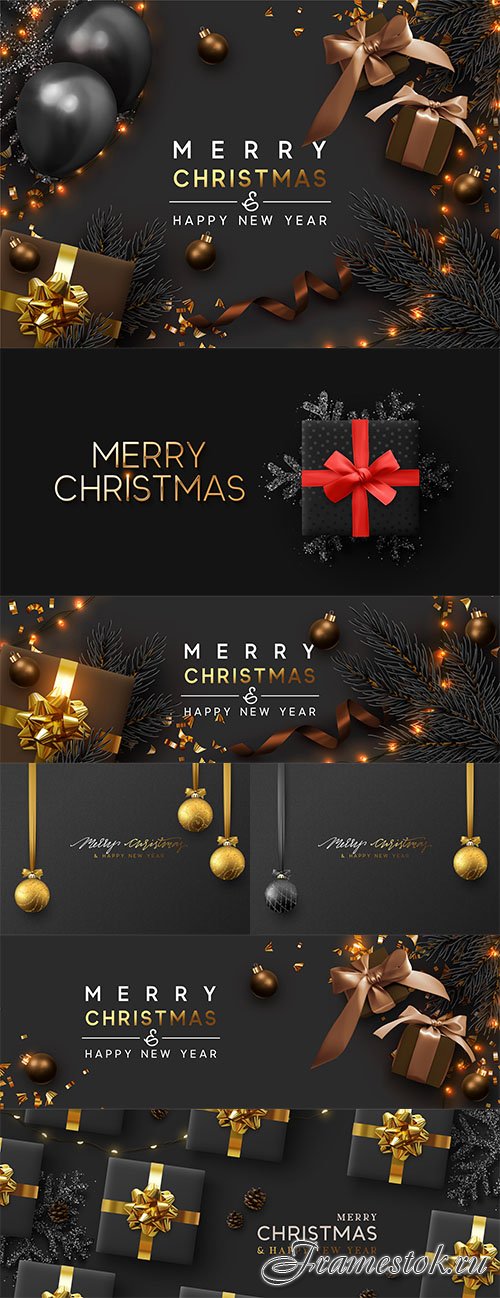 Merry christmas and happy new year background