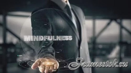 Mindfulness with Hologram Businessman Concept Motion Graphics