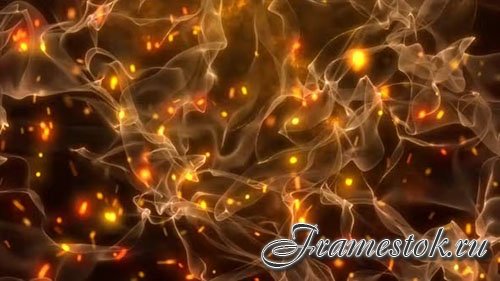 Abstract orange fiery transparent smoke with waves and sparks background video 4k Motion Graphics