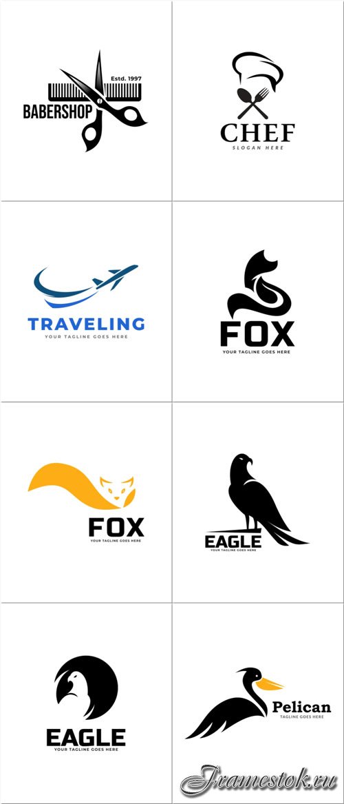 Set logo icon vector template 