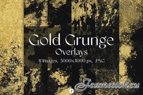 Gold Grunge Overlays Texture Backgrounds 