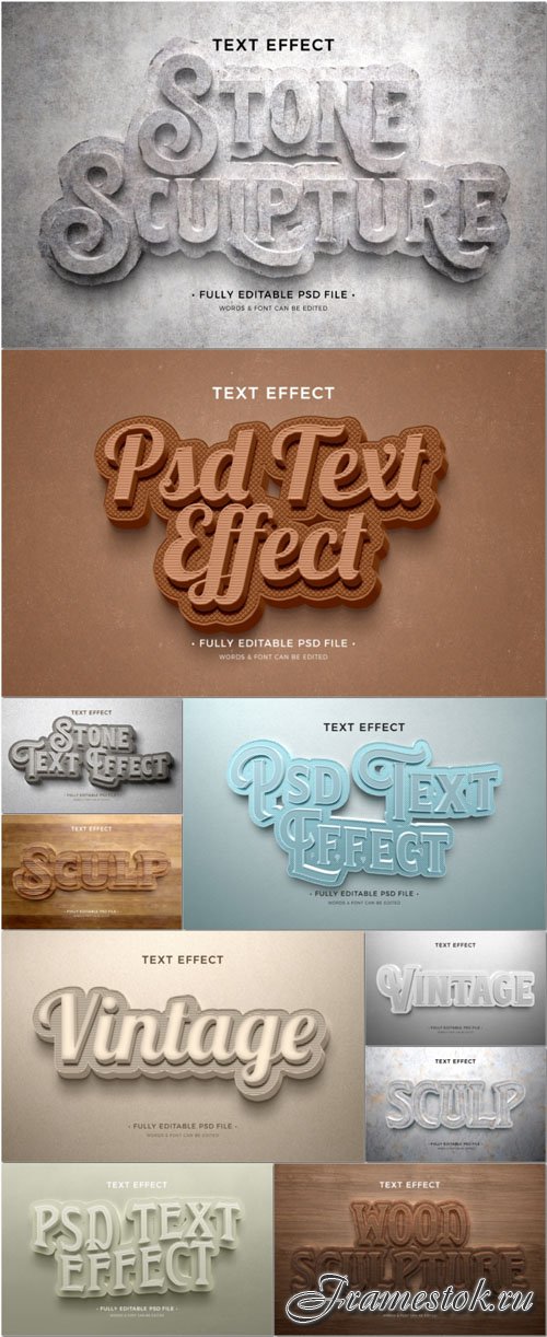 PSD sculping text effect design
 