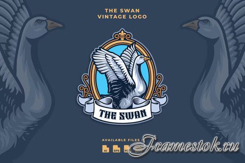 The Swan Animal Vintage logo