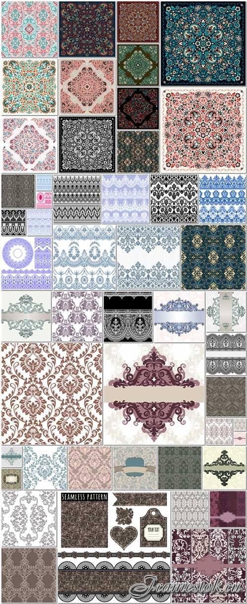 50 Vintage backgrounds - vector collection