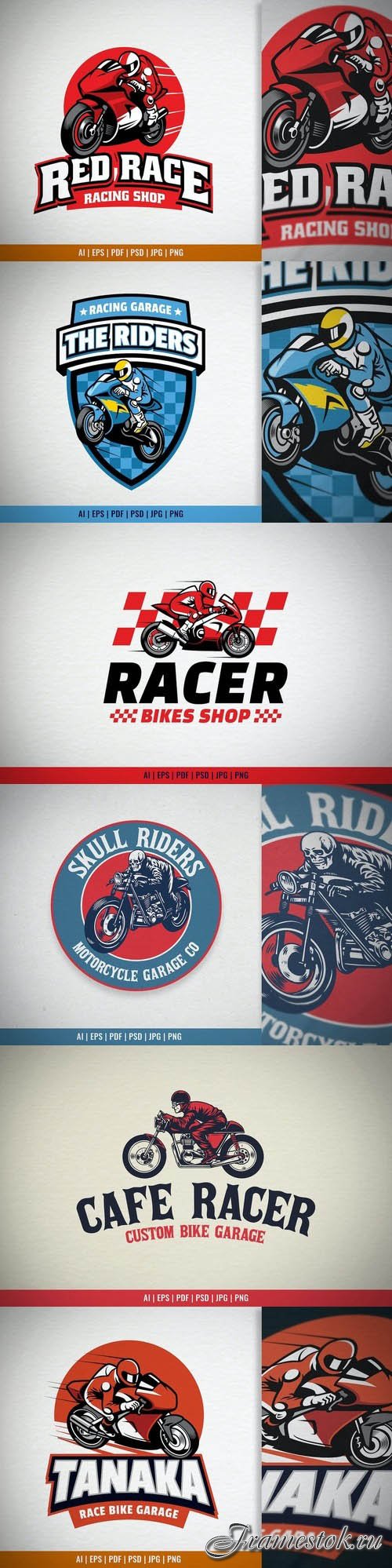 Motorbike Racing Garage Logo Template