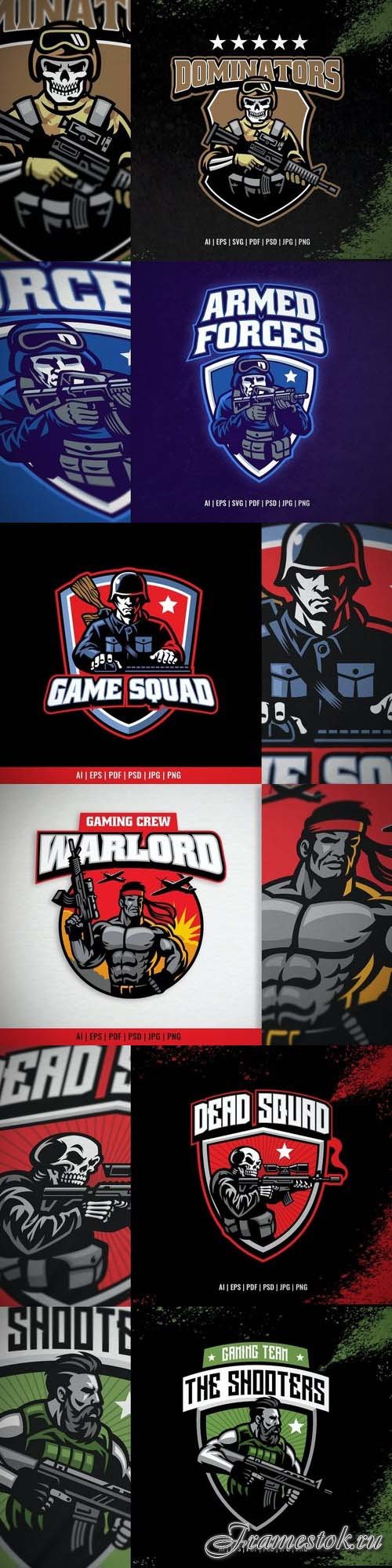 Soldier Mascot for Sport and Esport Logo