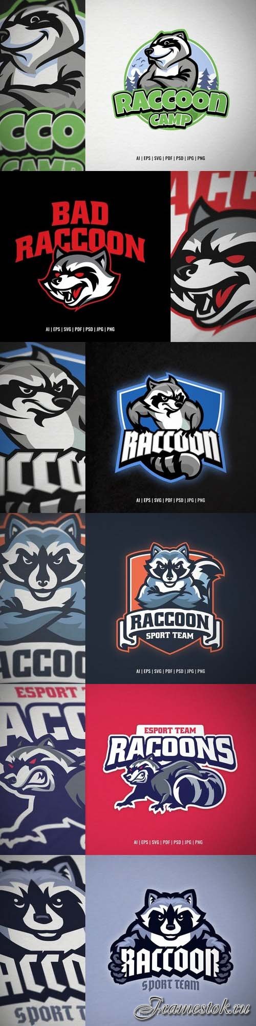 Raccoon Sport and Esport Style Logo