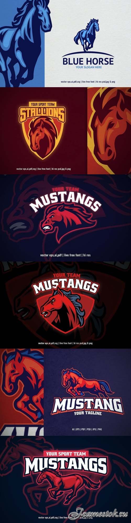 Mustang Horse Sport and E-sport Logo