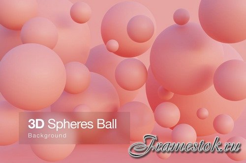 3D Spheres Ball Gradient Background